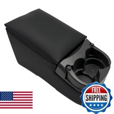 LOOYE Black Universal Truck Bench Seat Console Cup Holders