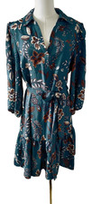 Jessica Howard (NWT) Forest Green w/Leaf Print Dress Women's Size 14