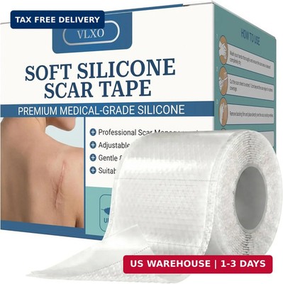 Silicone Scar Tape Roll (120'' x 1.6'') for Surgical & C-Section Scars | Clinicall