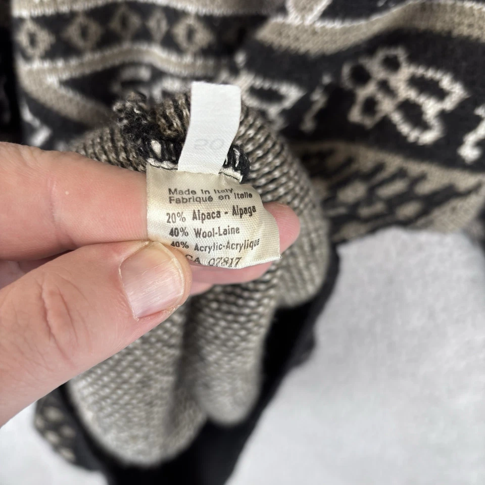 Suéter De Colección Años 90 Para Hombre XL Mondo Tejido Geométrico Mezcla Lana Alpaca Hecho en Italia Foto 4 de 4