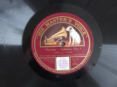 De Groot And The Piccadilly Orchestra : "Rigoletto" Selection 12" Shellac 78rpm - Image 1 of 3