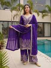 Salwar Kameez Pakistani Indian Wedding Party Wear Dress Bollywood Plazzo Suit
