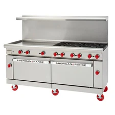 American Range 60" Commercial (2) Burner Gas Range w/ 48" Manual Griddle