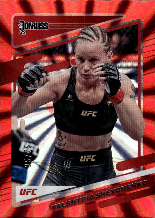2022 Donruss UFC Valentina Shevchenko #40 Holo Red Laser /75 A18
