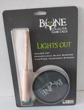 Bone Collector Game Calls LIGHTS OUT Molded Pot Pennsylvania Slate 2-Pc Striker