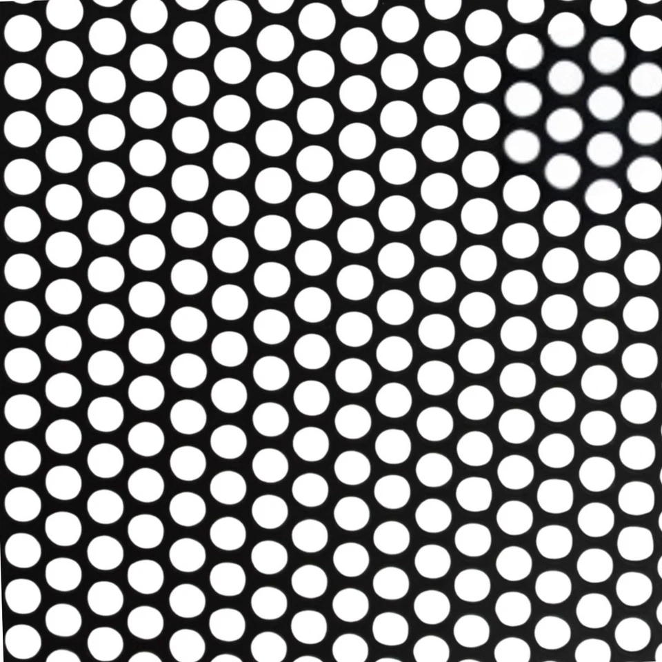 Tubo de audio 2' x 3' x 1,22 mm acabado metal negro malla completa rejilla hoja 5/32 orificios Foto 4 de 4