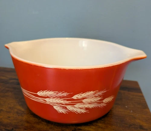 VINTAGE PYREX 473-B Autumn Harvest Wheat 1.5 Quart  Casserole Dish