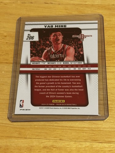 Panini Prizm Deca Yao Ming Blue Legends 2024 17/149 #206 - Imagen 2 de 2