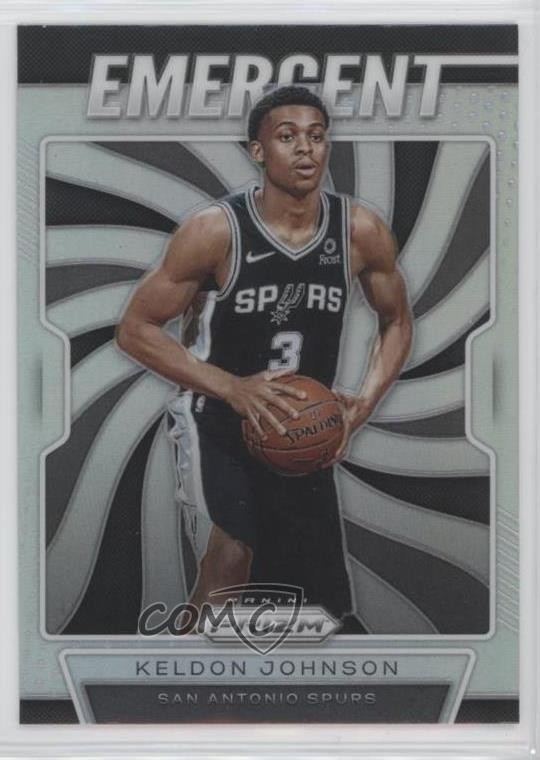 2019-20 Panini Prizm Emergent Silver Prizm Keldon Johnson #14 yf1