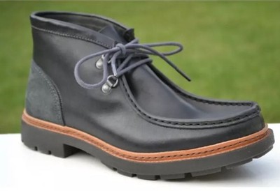 Clarks TRACE RAMBLE Herren Dunkelgrau Leder UK Größe 9 G EUR 43.
