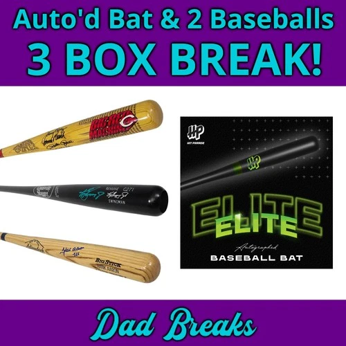 LOS ANGELES ANGELS autographed Hit Parade Bat + 2 signed Baseball: 3 BoxBreak
