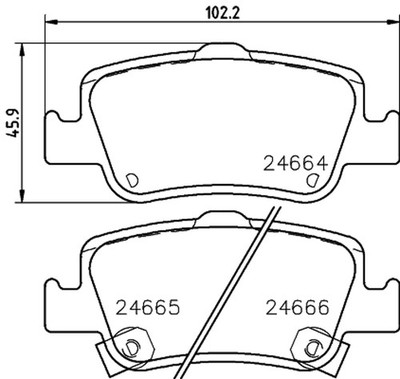 HELLA PAGID 8AH 355 460-041 Flessibile del freno