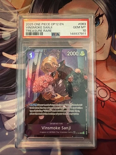 One Piece Vinsmoke Sanji OP10-063 Treasure Rare PSA 10 GEM MT TCG