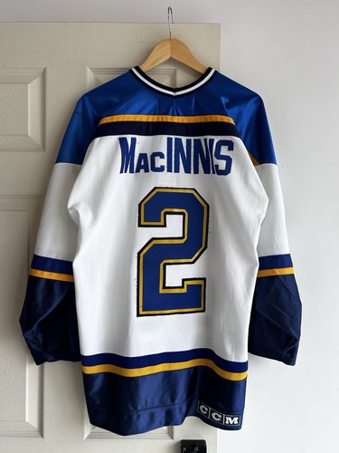 100% Authentic Al MacInnis St Louis Blues Autographed CCM Away Jersey Size Xl - Picture 2 of 7