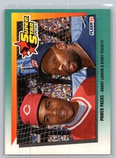 1992 Fleer Baseball #704 Power Packs (Barry Larkin / Kirby Puckett) - VG -