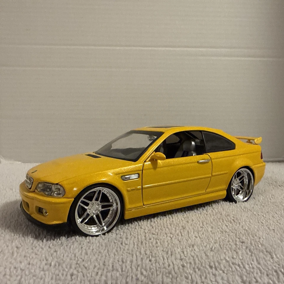 JADA 1/24 EURO-ESPECIFICACIÓN AMARILLO BMW AC SCHNITZER S3 USADO MUY BONITO SIN CAJA Foto 2 de 4