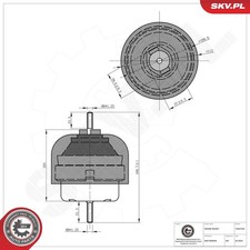 ESEN SKV Motorlager 75SKV242 Aluminium Gummi/Metall für VW PASSAT B5 3B2 Variant