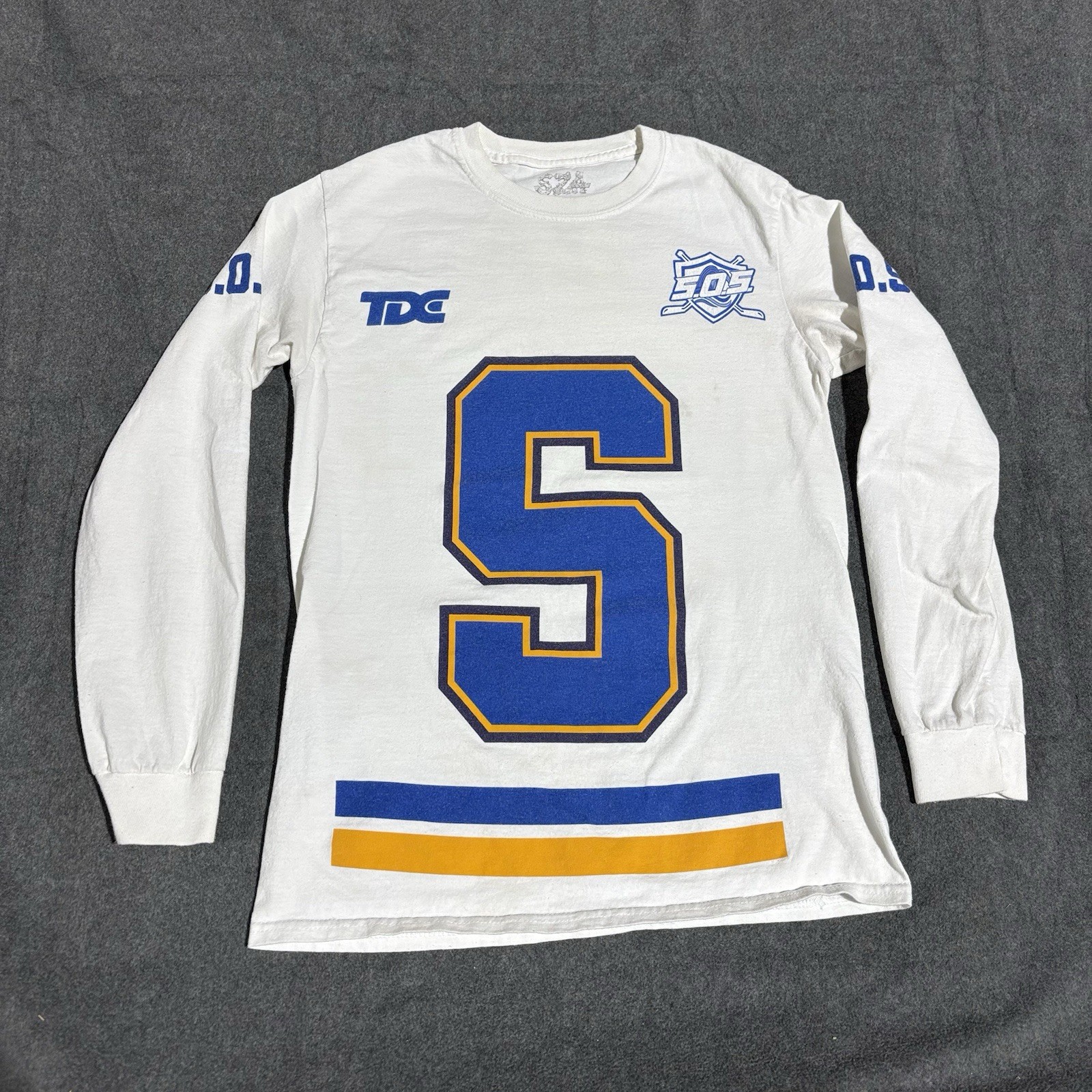 SZA SOS Tour Merch White Long Sleeve Hockey Jersey T-Shirt TDE Official Small