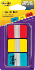 Post-It Sticky Tabs, 1 In. X 1.5 In., 3 Pads of Book Tabs in Assorted Primary...