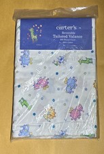 NEW Carter s Curtain Valance Jungle Elephants Lions Baby s Room 100 Cotton VTG