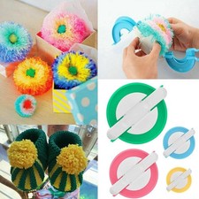 .4 Size Pompom Pom-pom Maker Fluff Ball Needle Knitting Craft USNEW Wool R4I4