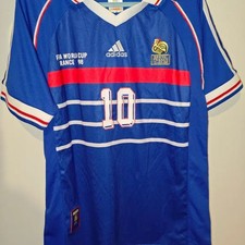 France 1998 FIFA World Cup Zidane Football Jersey Rare Condition