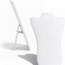 White Velvet Necklace Display Stand 14 Inch Jewelry Holder for Vendors