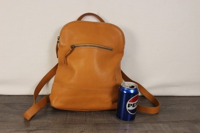 ABLE Genuine Leather Backpack Tan Cognac Brown Boho  Bag