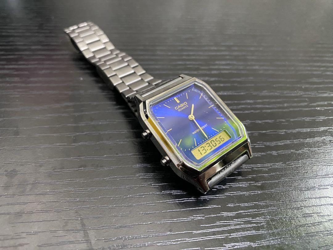 Casio Digital Watch in Navy Gunmetal for Men and Women