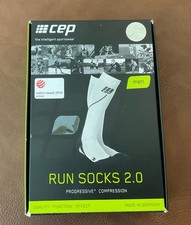 1 Pair CEP Run Socks 2.0 - Compression Men's Black/Black NEW Size 3