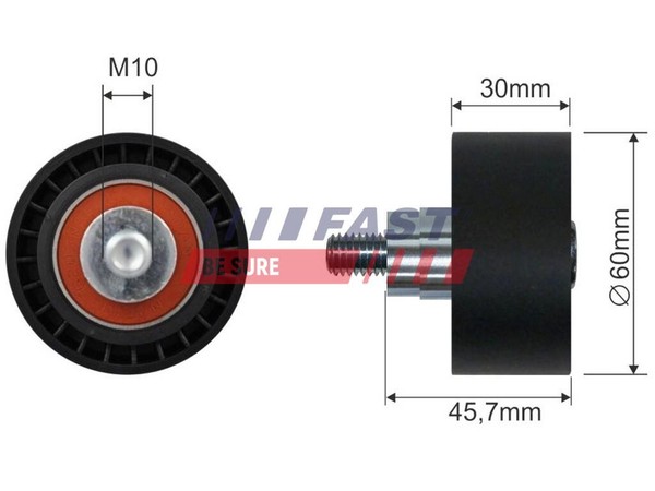 Fast Spannrolle Keilrippenriemen FT44566 FüR Fiat Scudo Bus Multijet Peugeot 207-image