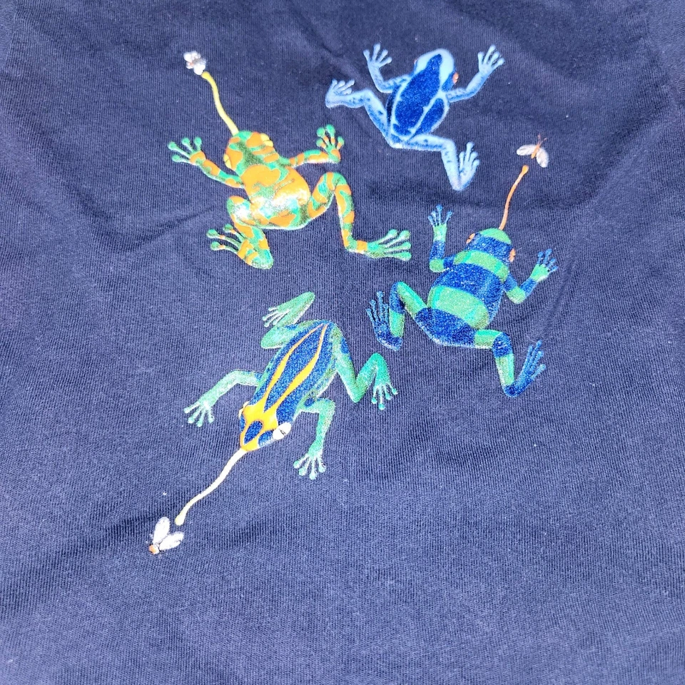 Juego de 2 piezas de etiqueta arco iris Okie Dokie vintage 5T verde azul rana niños niños pequeños ropa Foto 2 de 4