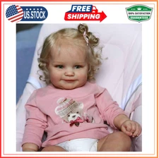 Zero Pam 20" Realistic Reborn Baby Doll Girl, Soft Vinyl Body with Blonde Hair