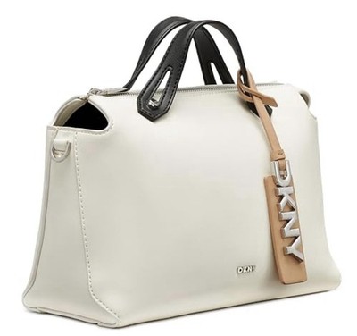 DKNY - Louisa Medium Satchel Bag Adjustable Straps and Logo Tag - Marshmallow