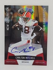 2010 Certified New Generation Mirror Red Signatures Carlton Mitchell Auto /250