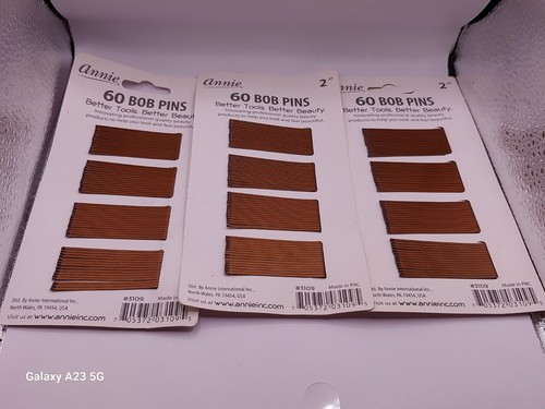 Annie 3 Pack Bobby Pins 180 Pieces Bronze New - Picture 5 of 5