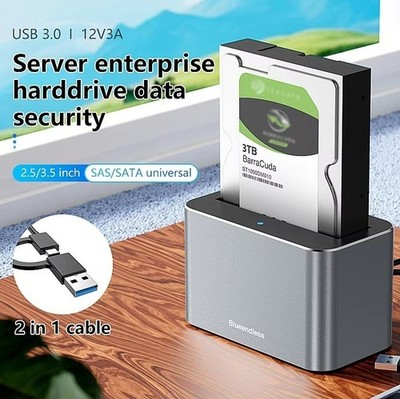 Blueendless 2.5/3.5 Inch SAS/SATA Hard Disk External Case Sata to