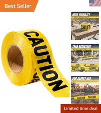 High Visibility 3" x 1000' Caution Tape - Tear-Resistant Safety Indicator Roll