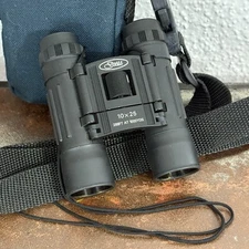 Vintage Selsi Compact Binoculars 10x25 Field Glasses with Case