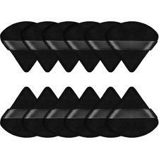 12 Pcs Powder Puff Triangle for Face Makeup Cosmetic Loose Powder Puff Velour So
