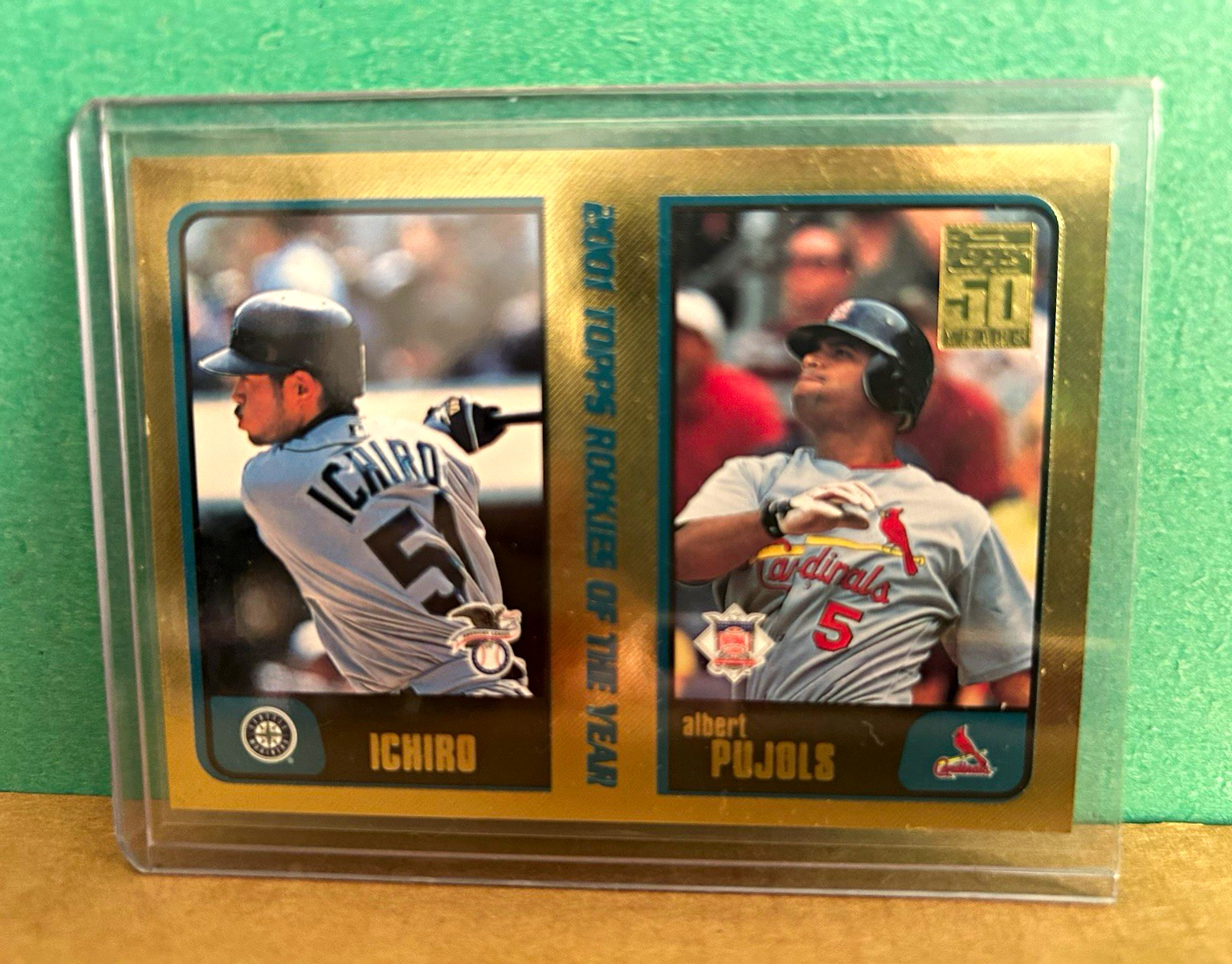 Ichiro/Pujols  2001 Topps Traded T99 Rookies of the Year  Gold 1867/2001