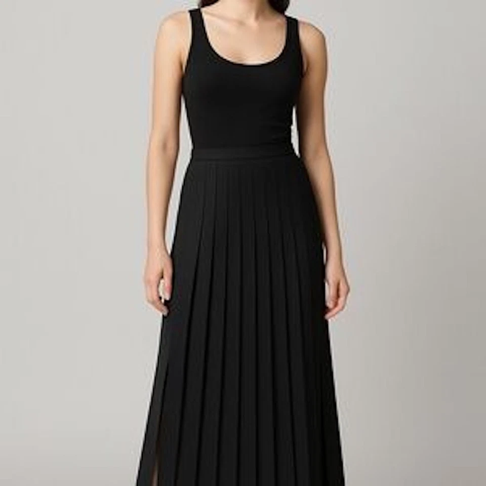 Fendi Black Pleated Skirt Size 6 - Image 4 of 4
