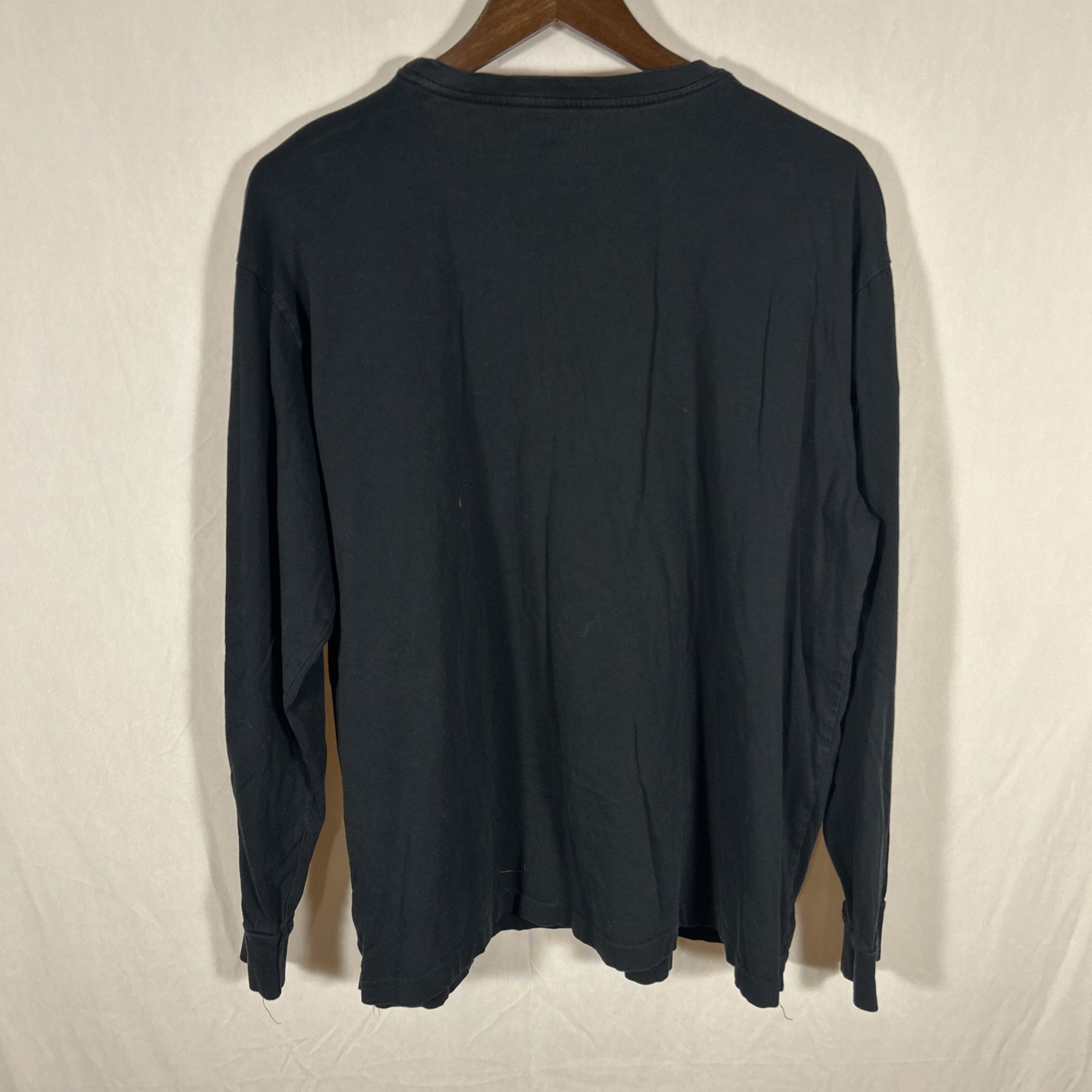 Polo Ralph Lauren Men’s Long Sleeve Pocket T-Shirt Black Red Pony Logo Size L thumbnail 4