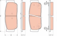 Bremsbelagsatz Scheibenbremse Hinterachse FüR Ssangyong Rodius I II VAN