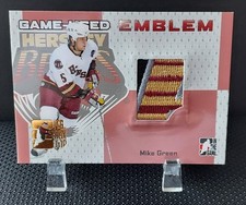 MIKE GREEN /30 GAME USED EMBLEM PATCH 4-COLOR LOGO BREAK RARE SP