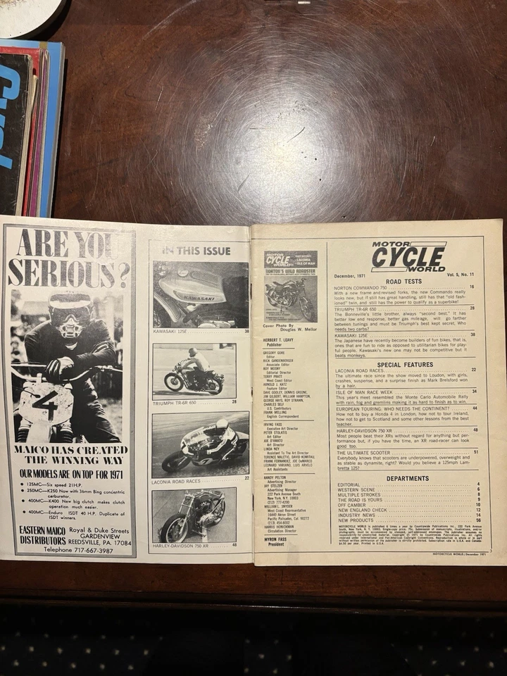 MOTOR CYCLE WORLD DECEMBER 1971 MAGAZINE - Image 3 of 4