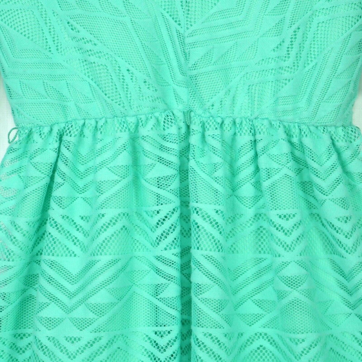 Charlotte Russe Womens Dress Mint Green Size S Small 3/4 Sleeve Sheer Lined  | eBay