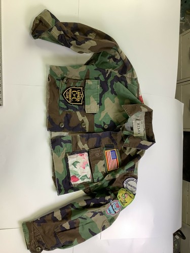 women's camouflage jacket with patches