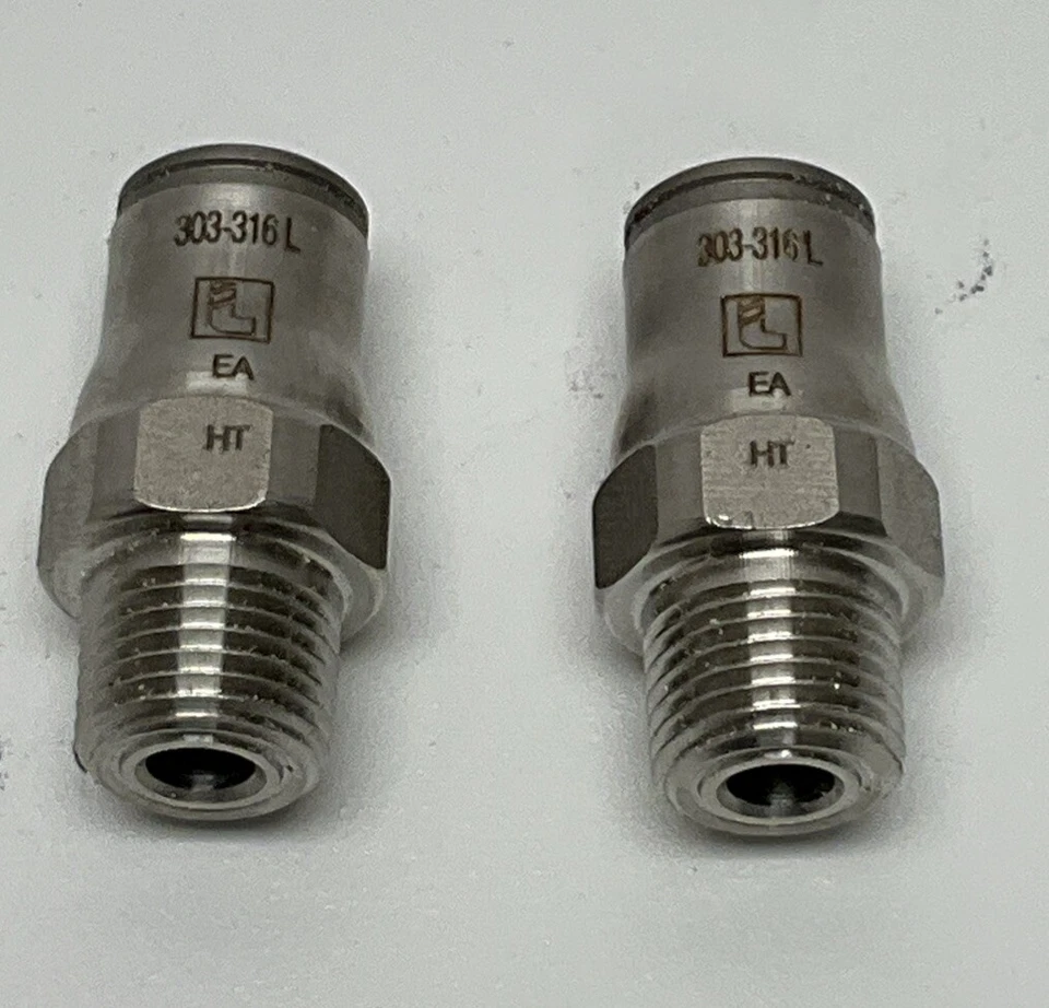 Legris 3805 56 11 2-Pack Push Connector SS-316 1/4" OD Tube x 1/8" MNPT - Image 2 of 4