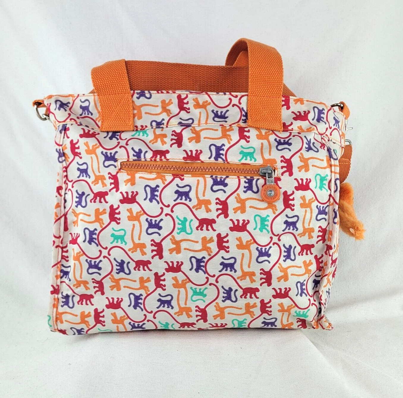 Kipling Monkey Print Shoulder Satchel Handbag wit… - image 9